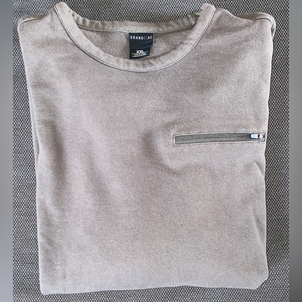 Grand AC Mens Activewear Sweatshirt - Gray, Size XXL - Picture 2 of 7